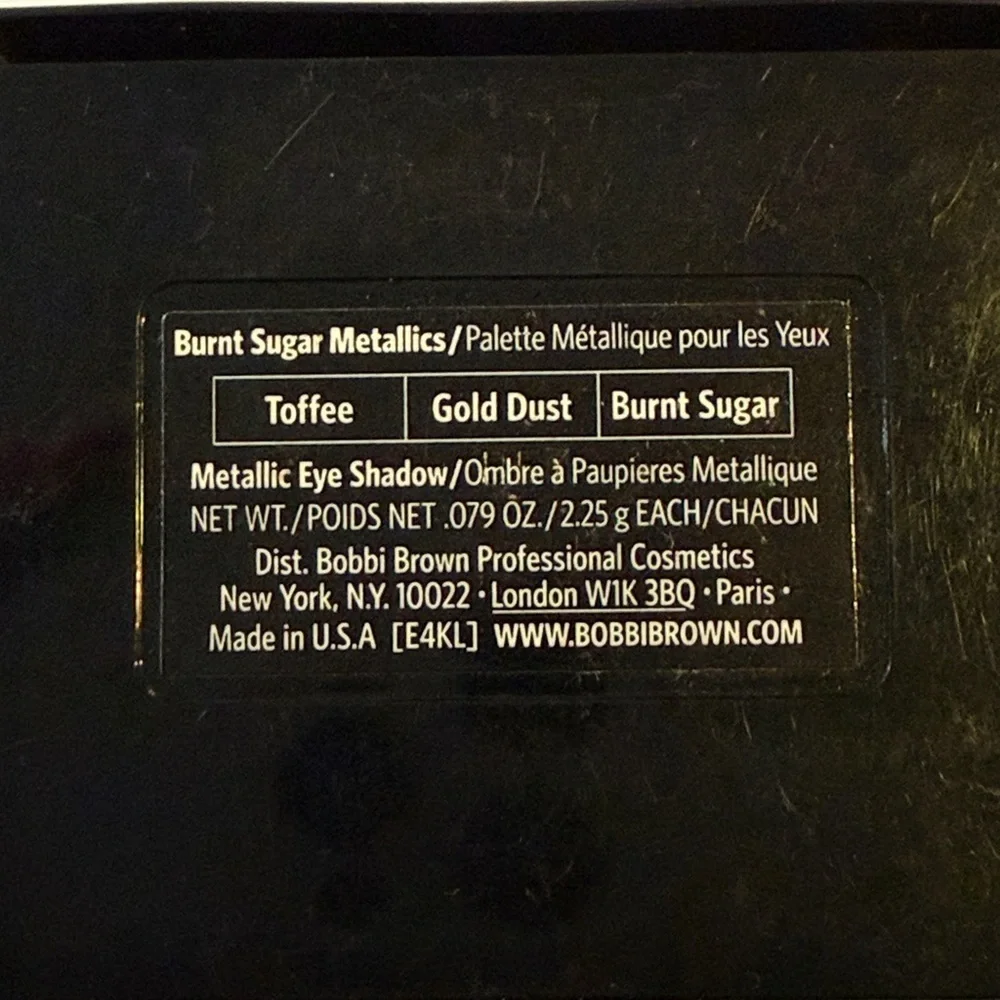 Bobbi Brown burnt sugar metallics eye shadow palette